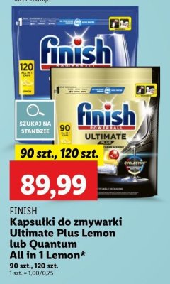 Tabletki do zmywarki lemon Finish all in 1 promocja