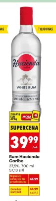 Rum Hacienda Caribe 37,5% promocja w Biedronka
