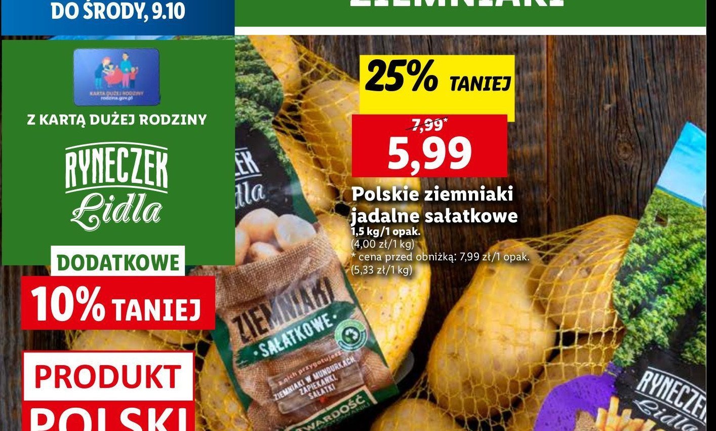 Ziemniaki sałatkowe Ryneczek lidla promocja