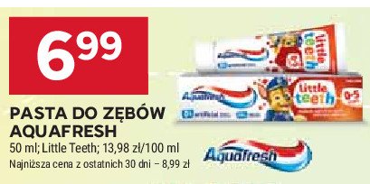 Pasta do zębów 0-5 lat Aquafresh little teeth promocja