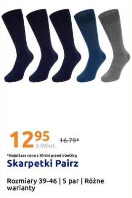 Skarpetki 5 par promocja w Action