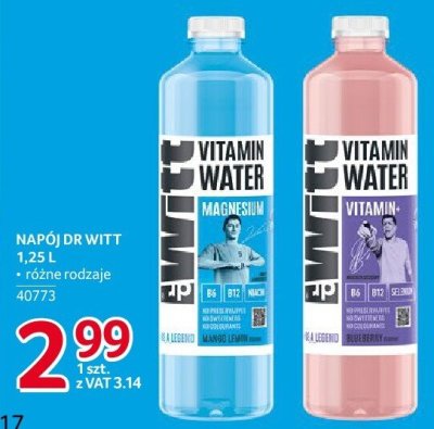 Napój Dr Witt Vitamin Water różne rodzaje promocja w Selgros