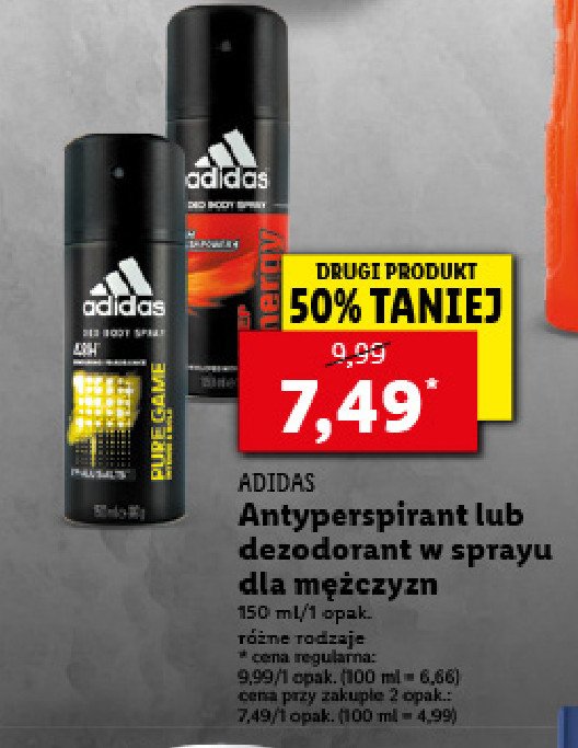 Dezodorant ADIDAS MEN DEEP ENERGY Adidas cosmetics promocja