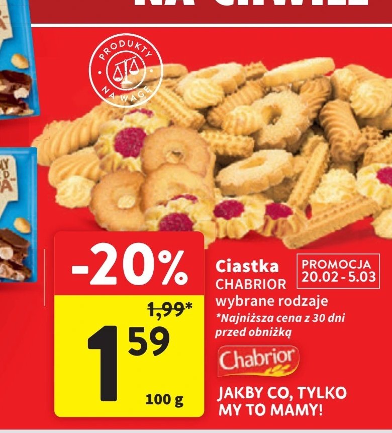 Ciastka Chabrior promocja w Intermarche