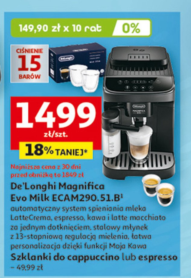 Szklanka do espresso De'longhi promocja w Auchan