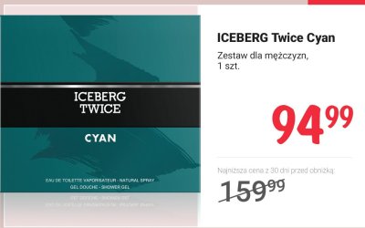 Zestaw dla mężczyzn Twice Cyan  promocja w Rossmann