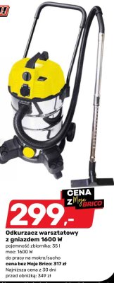 Odkurzacz warsztatowy z gniazdem 1600 W promocja w Bricomarche