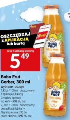 Bobo Frut Gerber 300 ml wybrane rodzaje promocja w Twój Market