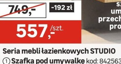 Szafka pod umywalkę Sensea STUDIO promocja w Leroy Merlin