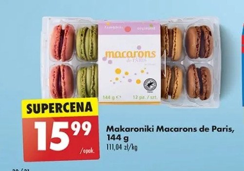 Makaroniki Macarons de paris promocja