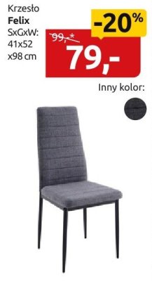 Krzesło Felix, SxGxW: 41x52x98cm promocja w Black Red White