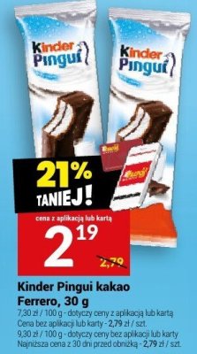 Kinder Pingui kakao Ferrero, 30 g promocja w Twój Market