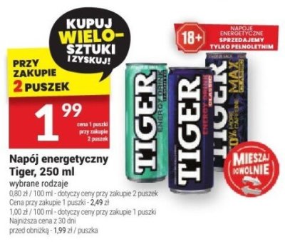 Napój energetyczny Tiger 250ml promocja w Twój Market