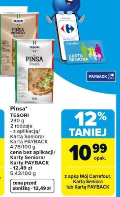 Pinsa TESORI 230 g - różne rodzaje promocja w Carrefour