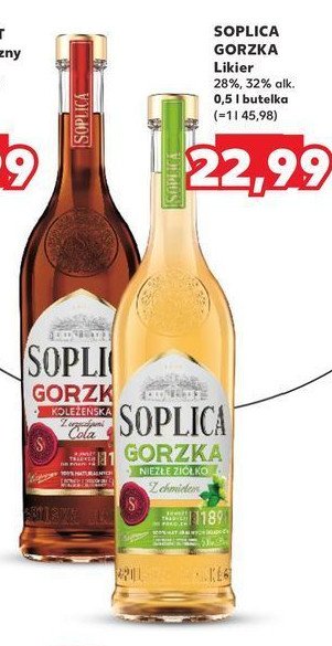 Wódka z chmielem Soplica gorzka promocja w Kaufland