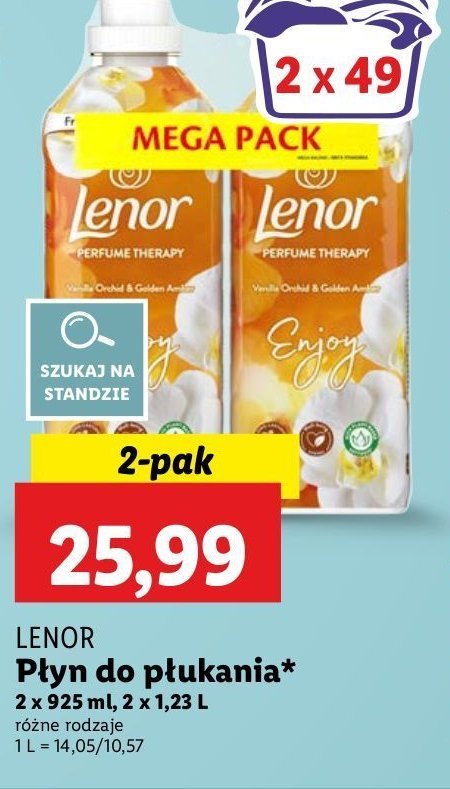 Płyn do płukania enjoy Lenor perfumelle promocja w Lidl