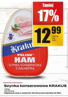Szynka konserwowa KRAKUS z galaretką promocja w Supeco