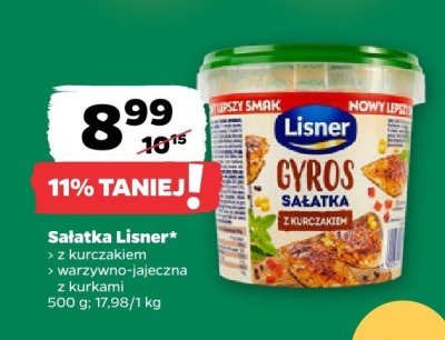Sałatka Lisner z kurczakiem promocja w Netto