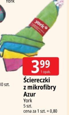 Ściereczki z mikrofibry Azur York promocja w Leclerc