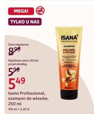 Szampon do włosów Isana Professional, 250 ml promocja w Rossmann