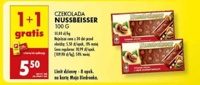 Czekolada mleczna z ca艂ymi orzechami Alpen gold nussbeisser promocja