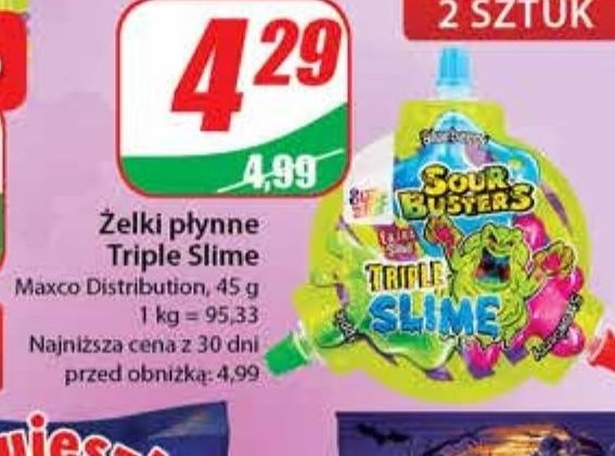 Żelki płynne triple slime Maxco promocja