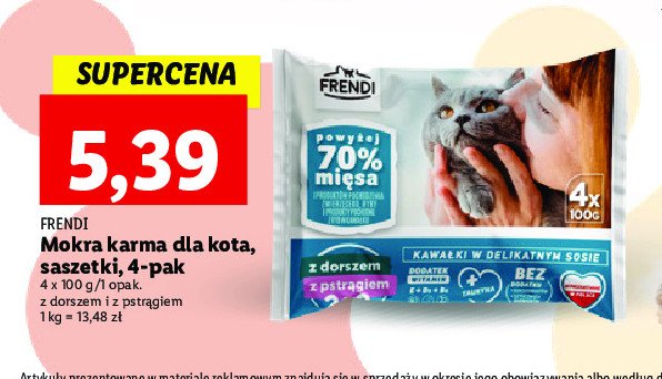 Karma dla kota z dorszem i pstrągiem FRENDI (KARMA) promocja