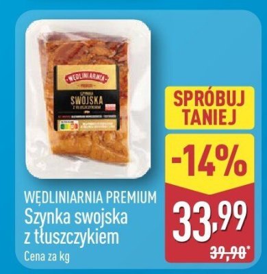 Szynka swojska z tłuszczykiem promocja w Aldi