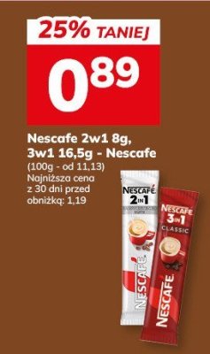 Kawa Nescafe 2w1 8g, 3w1 14,5g - Nescafe (wybrane rodzaje) promocja w Hitpol