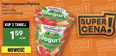 Jogurt owocowy Piątnica 150 g wybrane rodzaje promocja w Delikatesy Centrum