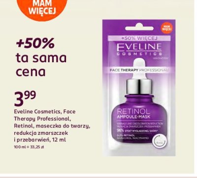Maseczka retinol Eveline face therapy proffessional promocja