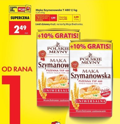 Mąka Szymanowska T 480 promocja w Biedronka