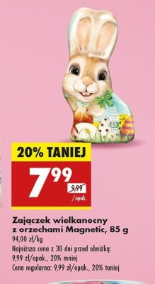 Zajączek czekoladowy z orzechami Magnetic promocja