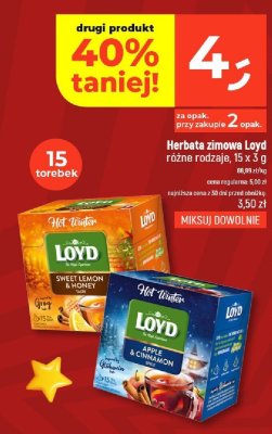 Herbata zimowa Loyd różne rodzaje (Sweet Lemon & Honey, Apple & Cinnamon) promocja w Dealz