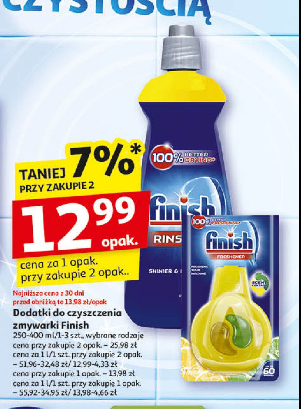 Płyn nabłyszcający lemon Finish rinse aid promocja