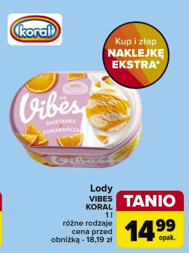 Lody śmietanka i pomarańcza Koral vibes promocja