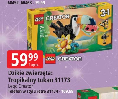 Lego Creator Dzikie zwierzęta: Tropikalny tukan 31173 promocja w Leclerc