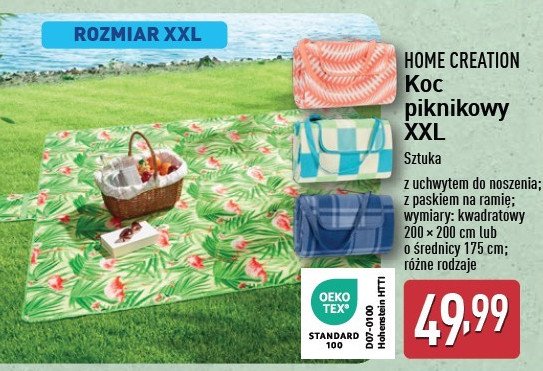 Koc piknikowy 200 x 200 cm Home creation promocja w Aldi