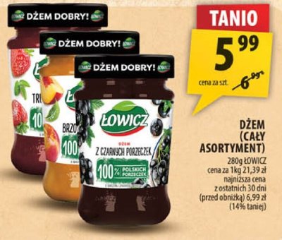 Dżem (cały asortyment) ŁOWICZ promocja w Arhelan