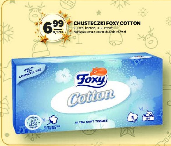 Chusteczki higieniczne Foxy cotton promocja