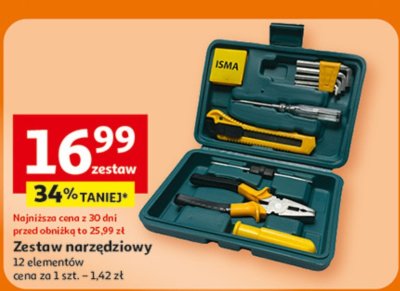 Zestaw narzędziowy 12 elementów promocja w Auchan