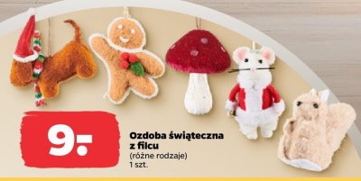 Ozdoba świąteczna z filcu, różne rodzaje promocja w Netto