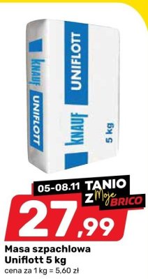 Masa szpachlowa Uniflott 5 kg promocja w Bricomarche