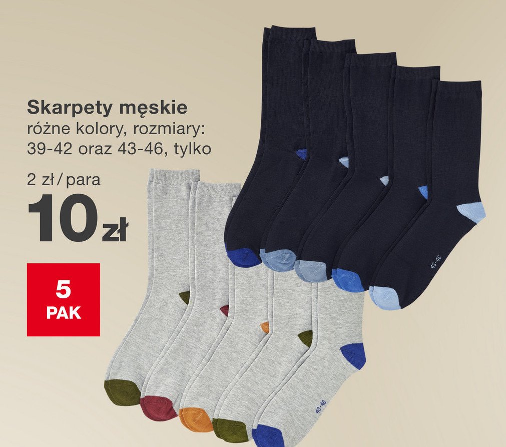 Skarpety męskie rozm. 39-46 promocja