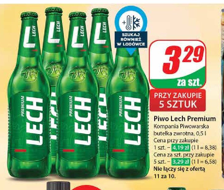 Piwo Lech Premium promocja w Dino