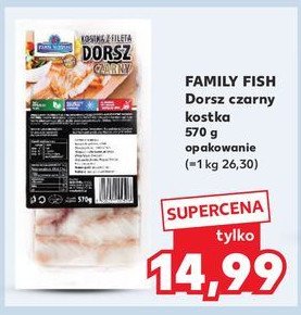 Dorsz czarny filet kostka Family fish promocja