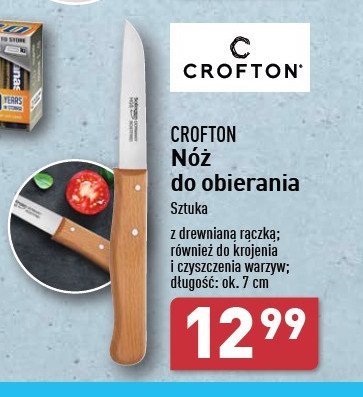 Nóż do obierania 7 cm Crofton promocja w Aldi