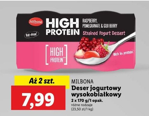 Deser malina & żurawina Milbona promocja