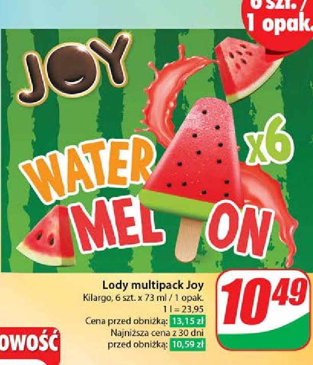Lody watermelon Joy fruits promocja