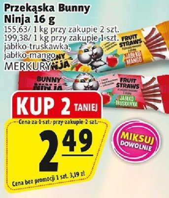 Przekąska Bunny Ninja 16 g promocja w Prim Market